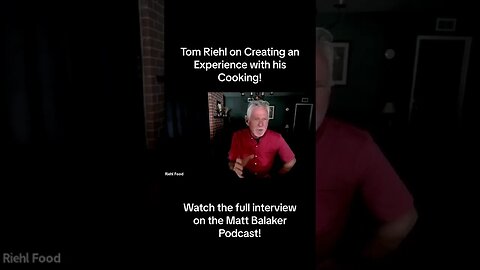 Chef Tom Riehl on Creating an Experience with his Cooking #shorts