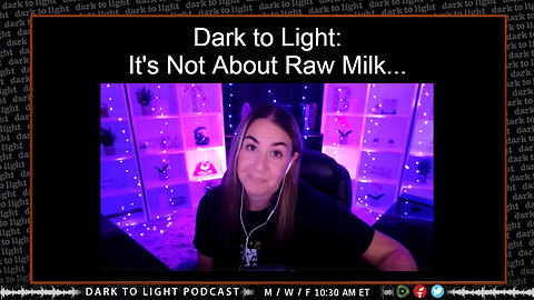 Dark to Light: It's Not About Raw Milk...