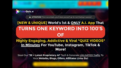 TubeQuiz AI Overview: AI App that Turns One Keyword into Hundreds of Addictive Quiz Videos Instantly