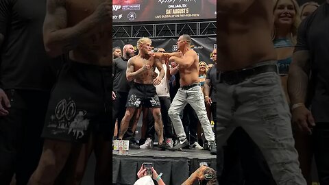 Jake Paul VS Nate Diaz Face-off #boxing #mma #paulvsdiaz #shorts