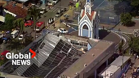 Brazil church roof collapses, killing 2 and injuring 17