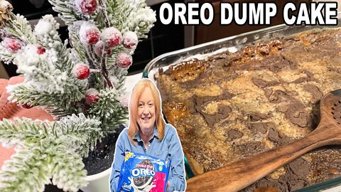 OREO DUMP CAKE, Easiest 5 Ingredient Dessert Recipe