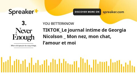 TIKTOK_Le journal intime de Georgia Nicolson _ Mon nez, mon chat, l’amour et moi