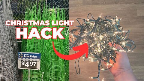 Stick Christmas light to a tomato cage for this BREATHTAKING idea!