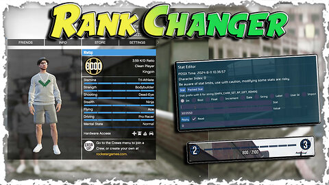 GTA V Online 1 69 Rank Changer Script Updated v3 1 for Yim Menu 1 69 and ROLE PLAY SERVERS