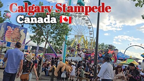 Calgary Stampede 2024 | Stampede walking tour | food shops & rides