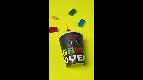 Frame-by-frame animation video. Backstage №5. Lego cup.