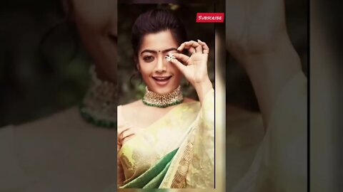 Rashmika Saree Hairstyles Latest Collection #shorts #sareelooks #rashmika_mandanna_status