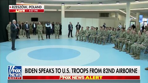 Biden Makes AWKWARD Joke To Troops