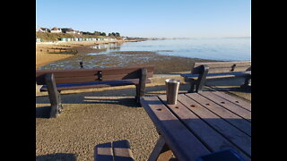 Coffee time at a beach