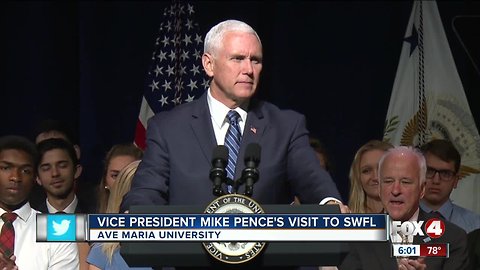 VP Mike Pence speech at Ave Maria touches on volunteerism, pro-life stance