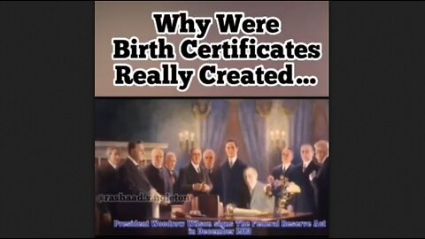 With the birth certificate we became chattel, property of the USA Incorporated