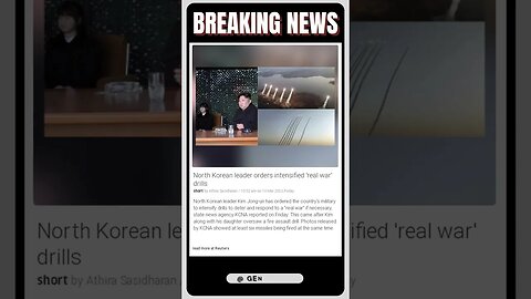 Breaking News | North Korean Missile Drills: Is War on the Horizon? | #shorts #news