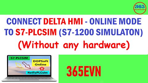 0038 - Simulation connect Delta HMI to s7 1200 plc through s7 plcsim and nettoplcsim