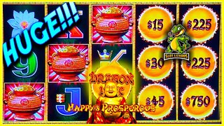 EPIC HUGE JACKPOT! D CALLS MEGA BALLS! Dragon Link Happy and Prosperous Slot LET'S GO!