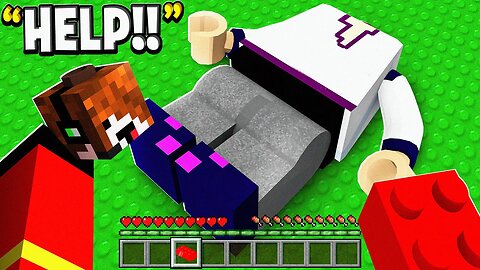 I Trolled Him With LEGO MOD in Minecraft!