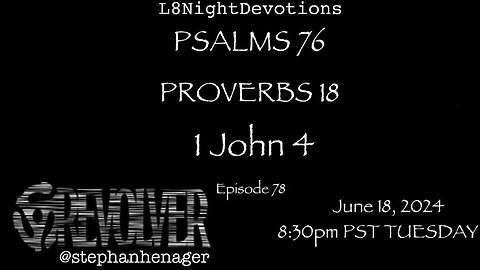 L8NIGHTDEVOTIONS REVOLVER -PSALM 76- PROVERBS 18- 1 JOHN 4 - READING WORSHIP PRAYERS