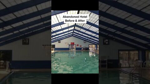 Abandoned hotel in Illinois before & after