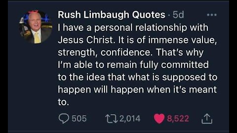 A Tribute to Rush Limbaugh by Dr. David N. Smeltz-His Word of Truth Ministry