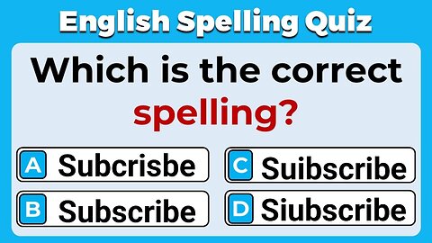 Can You Spell Correctly - Spelling Bee Quiz Video | Which One Is Spelt Correctly