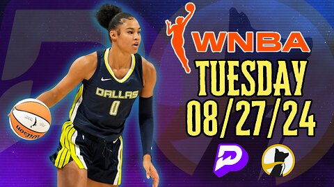 🏀 ✅ #UNDERDOGFANTASY | #PRIZEPICKS | BEST PICKS FOR #WNBA TUESDAY | 08/27/24 | #BASKETBALL | TODAY