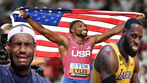 U.S. Sprinter Noah Lyles wins 200m at the World Athletics Championships and TAKES A SHOT at the NBA!