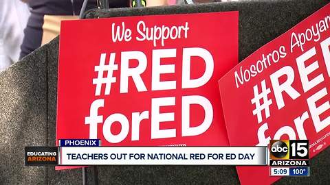 Valley teachers out in full force for National Red for Ed day