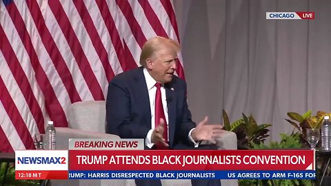 Trump interview Chicago live @NABJ responses about Kamala being Indian not black