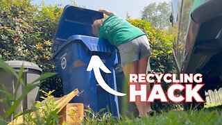 She flattens empty beer and soda cans for this gorgeous, $2 garden hack!