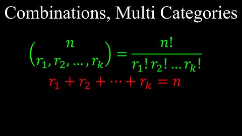 Combinations, Multiple Categories - Discrete Mathematics