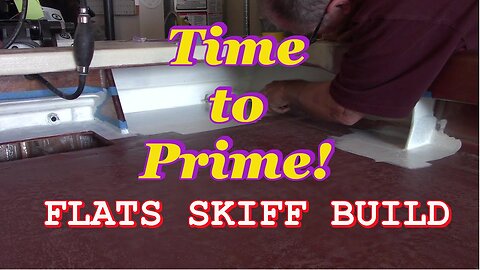 Scuffing, Sanding, and Priming the Floor - Flats Skiff Boat Build!