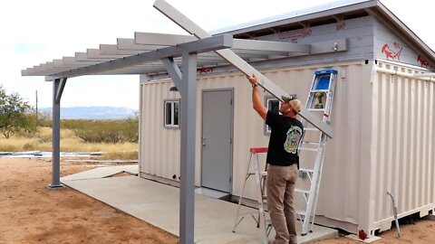 Built to LAST! Shipping Container Shop Awning 2.0