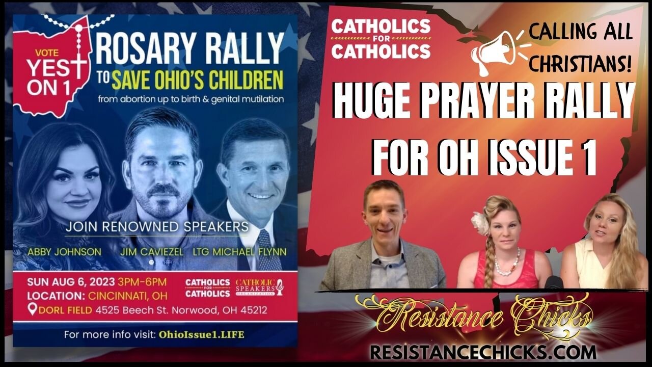 HUGE OH Issue 1 Rally: Jim Caviezel, Abby Johnson & General Flynn ...