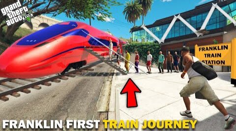 GTA 5 - Franklin's First Bullet Train journey In His Own Bullet Train