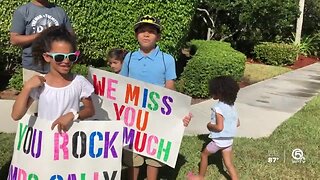 Elementary school teachers 'parade' through west Boynton Beach communities