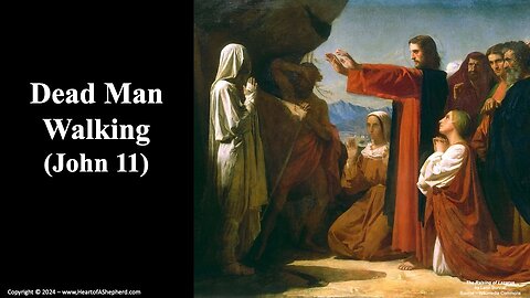 Dead Man Walking (John 11) - A daily Bible study from www.HeartofAShepherd.com.