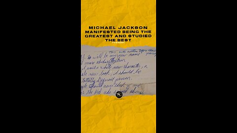 @michaeljackson Manifested being the best and studied the best