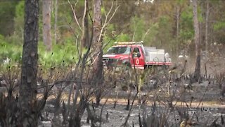 Crews putting out hot spots from Port St. Lucie brush fire