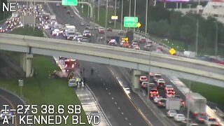 I-275 at Kennedy closed for rollover crash