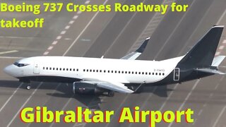 Boeing 737 Gibraltar Airport Takeoff