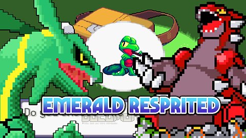 Pokemon Emerald ReSprited - GBA ROM Hack, 386 Pokemon have new sprites, 1/512 Shiny Rate