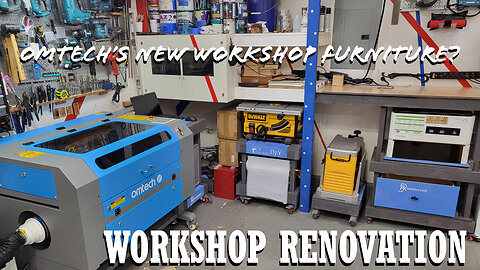 Transforming Our Garage into a Laser Workshop | OMTech Laser Workspace Renovation!