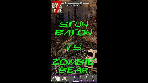 7 Days to Die #Shorts Stun Baton vs Zombie Bear