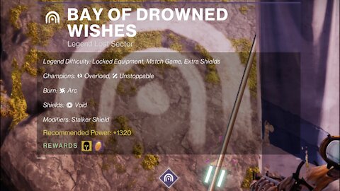 Destiny 2, Legend Lost Sector, Bay of Drowned Wishes on the Dreaming City 12-23-21