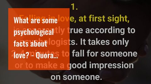 What are some psychological facts about love? - Quora Fundamentals Explained