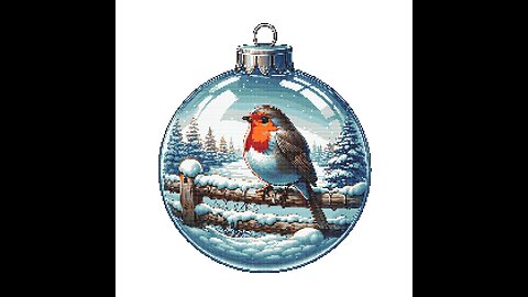 CHRISTMAS ROBIN Cross Stitch Pattern by Welovit Cross Stitch | welovit.net | #welovit #crossstitch