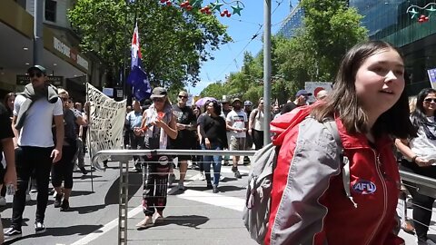 LIVE - Protest Melbourne Ground (Bourke Street) 27-Nov-2021 Part 5 (Photography George Koromilas)