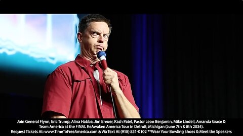 Michigan Mega Bowl | Join Jim Breuer, General Flynn, Alina Habba, Eric & Lara Trump, Lindell, Ka$h, Grace, & Team America at FINAL ReAwaken Tour & Michigan Mega Bowl (June 7-8 2024)!!! Request Tickets Via Text: 918-851-0102 & TimeToFreeAme