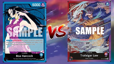 One Piece TCG Boa Hancock VS Purple Red Trafalgar Law!!