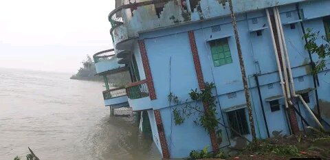 Dangerous river erosion